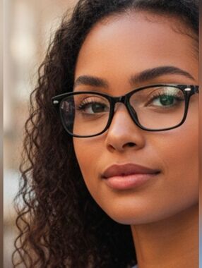 M+ Alex Unisex Blue Light Premium Lenses w/ Case - All Black ~ NWT